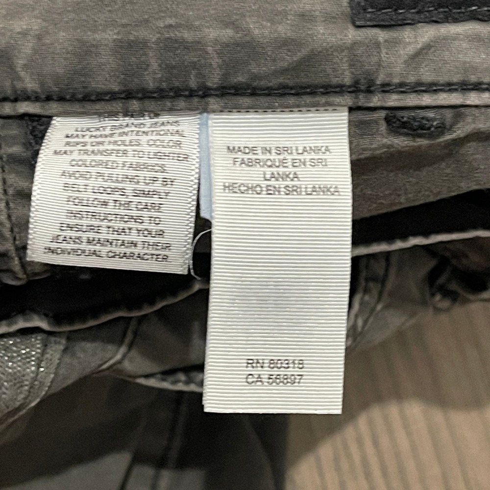 Lucky Brand The Cargo Gray Utility Pants Slim Straight Leg Womens Size 4 27 - Picture 8 of 13